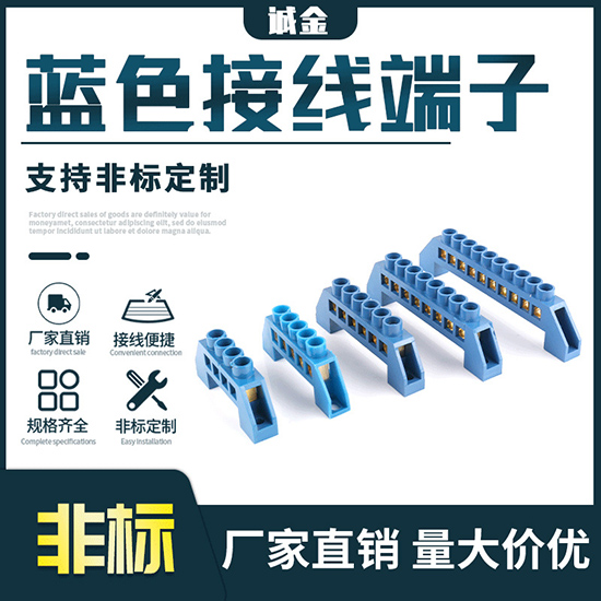 現(xiàn)供應(yīng)橋型藍(lán)色接零接地端子4孔5孔6孔10孔CY0609B配電箱接線(xiàn)端子